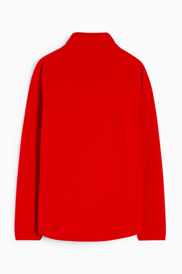 Women - Basic fleece jacket - red