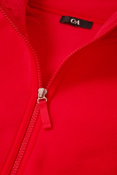 Women - Basic fleece jacket - red