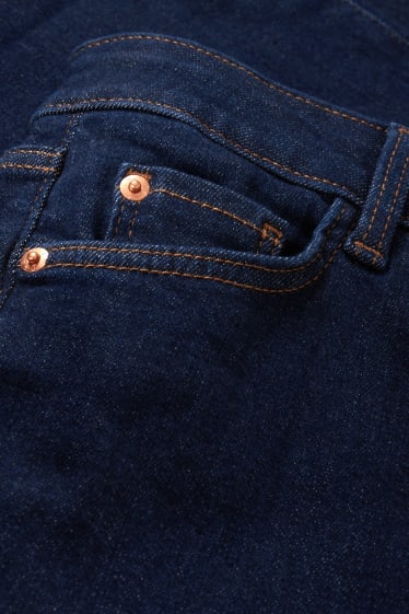 Damen - Flared Jeans - High Waist - dunkeljeansblau