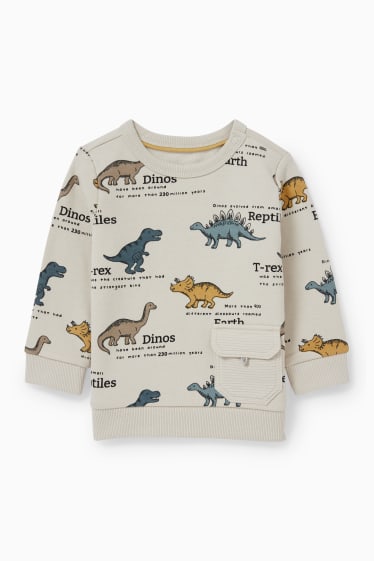 Bébés garçons - Dino - sweat pour bébé - beige clair