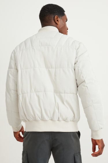 Men - Quilted jacket - light gray