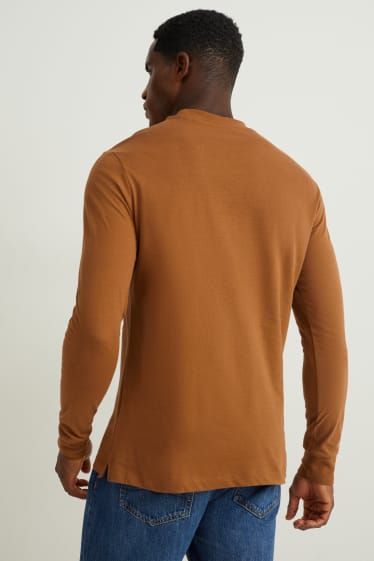 Heren - Longsleeve - havanna