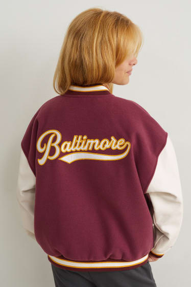 Kinderen: meisjes - Fleece blouson - bordeaux