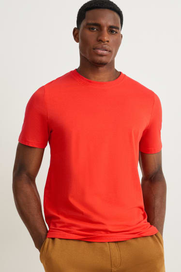Heren - T-shirt - donker oranje