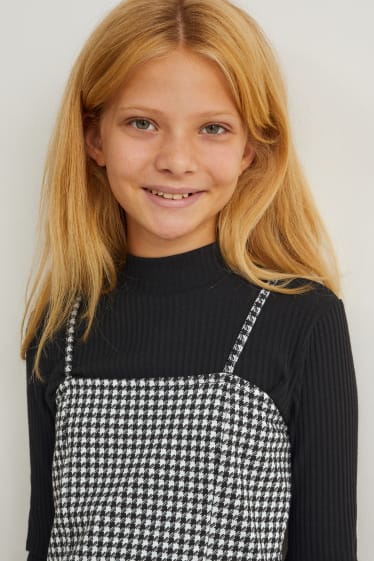 Kinderen - Set - jurk en longsleeve - 2-delig - zwart