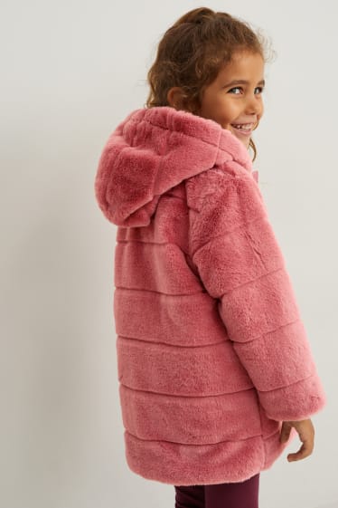 Kinderen: meisjes - Jas met capuchon - roze