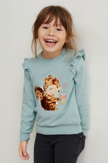 Kinder Mädchen - Pullover - mintgrün