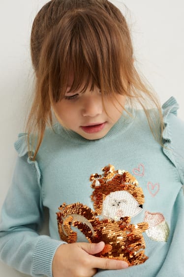 Kinder Mädchen - Pullover - mintgrün