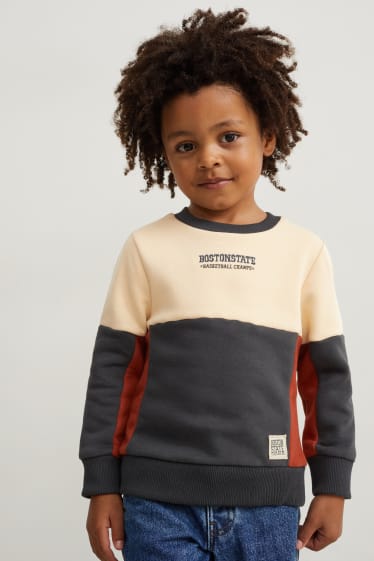 Kinder Buben - Multipack 2er - Sweatshirt und Hoodie - braun