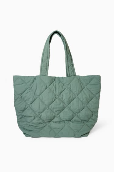 Dames - Shopper - donkergroen
