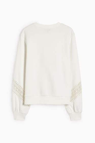 Damen - Sweatshirt - schneeweiss