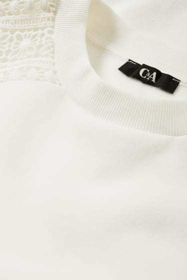 Damen - Sweatshirt - schneeweiss