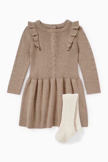 Neonate - Completo neonati - 2 pezzi - beige