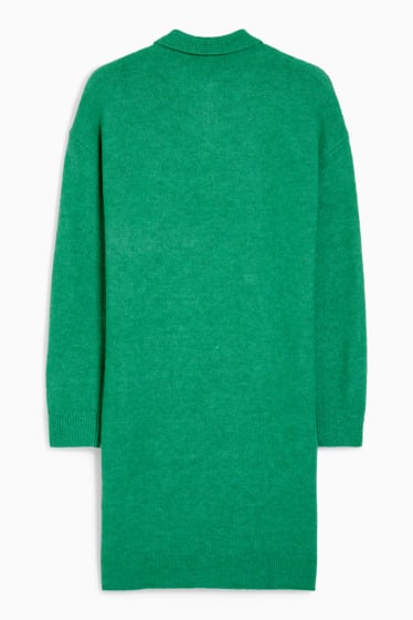 Femmes - Robe de maille - vert