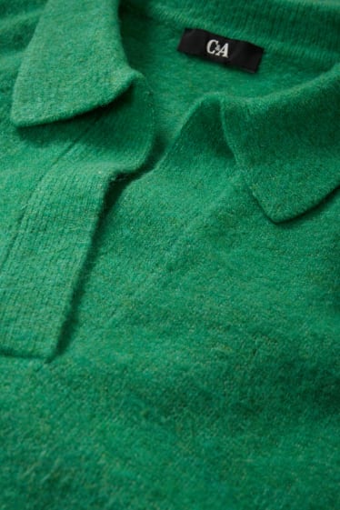 Women - Knitted dress - green