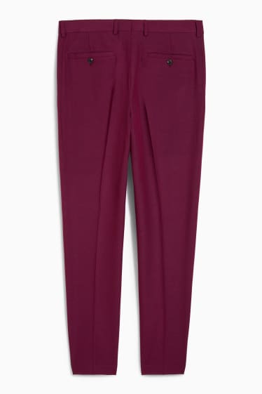 Hommes - Pantalon de costume - slim fit - Flex - matière extensible - violet