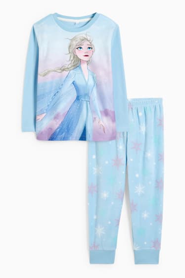 Enfants - La Reine des Neiges - pyjama en polaire - 2 pièces - bleu clair