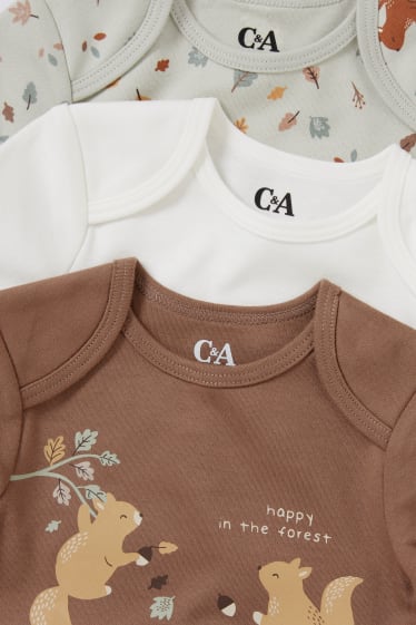 Unisex - Multipack 3er - Baby-Body - cremeweiss