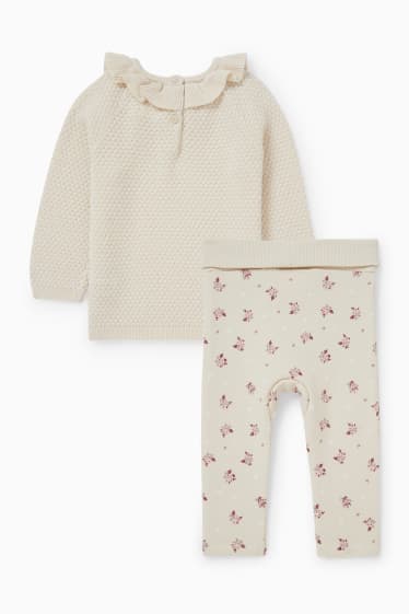 Babys - Baby-Outfit - 2 teilig - cremeweiß