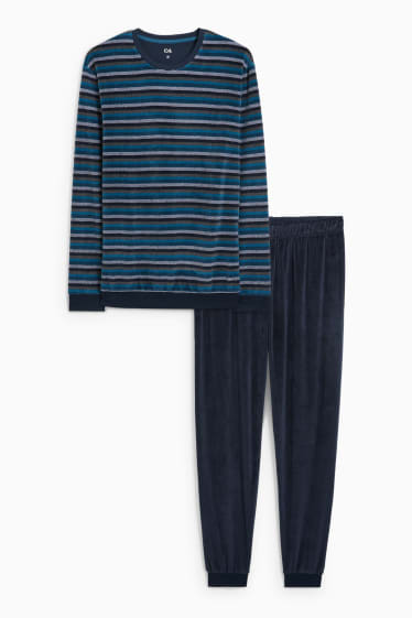 Herren - Winterpyjama - dunkelblau