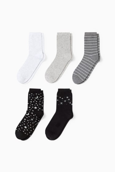 Femmes - Lot de 5 paires - chaussettes - noir