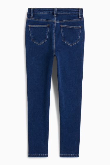 Dzieci - Skinny jeans - dżinsy ocieplane - LYCRA® - dżins-niebieski