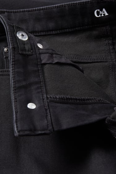 Dětské - Skinny jeans - termo džíny - LYCRA® - černá
