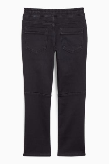 Enfants - Jean de coupe droite - jeans doublés - gris foncé