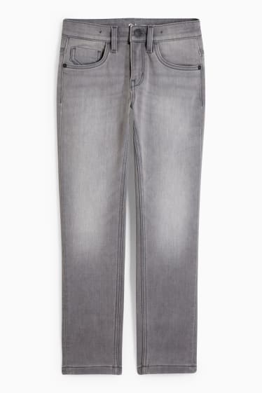 Dětské - Slim jeans - termo džíny - džíny - světle šedé