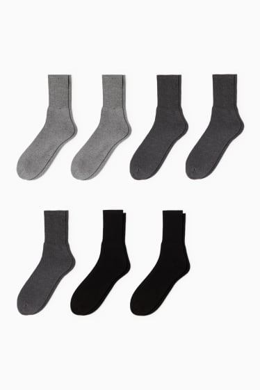 Hommes - Lot de 7 - chaussettes de travail - gris
