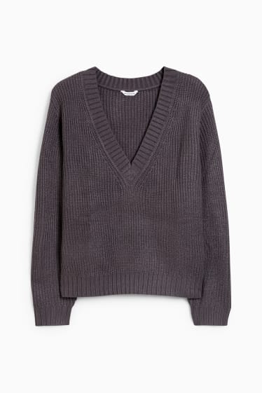 Dona - CLOCKHOUSE - jersei amb coll en punta - gris