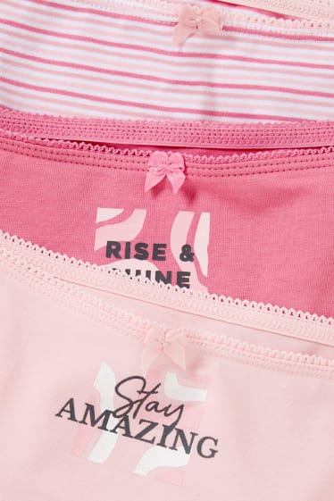 Bambine - Confezione da 3 - slip - fucsia