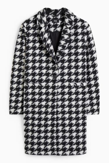 Women - Coat - patterned - black / white