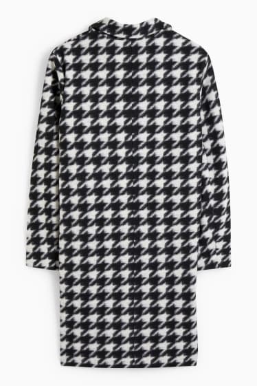 Women - Coat - patterned - black / white