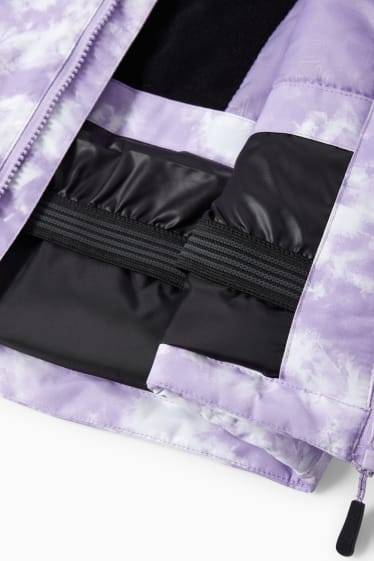 Kinder Mädchen - Skijacke mit Kapuze - wasserdicht - hellviolett