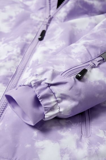 Kinder Mädchen - Skijacke mit Kapuze - wasserdicht - hellviolett