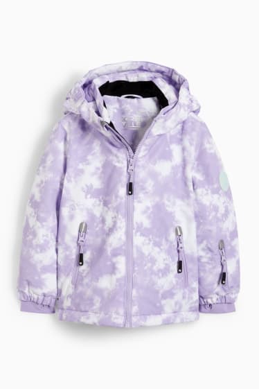 Kinder Mädchen - Skijacke mit Kapuze - wasserdicht - hellviolett