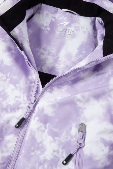 Kinder Mädchen - Skijacke mit Kapuze - wasserdicht - hellviolett