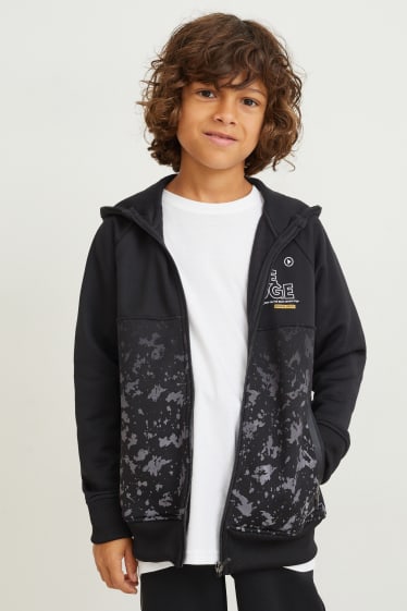 Enfants - Sweat zippé à capuche - noir