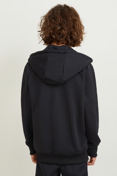 Enfants garçons - Sweat zippé à capuche - noir