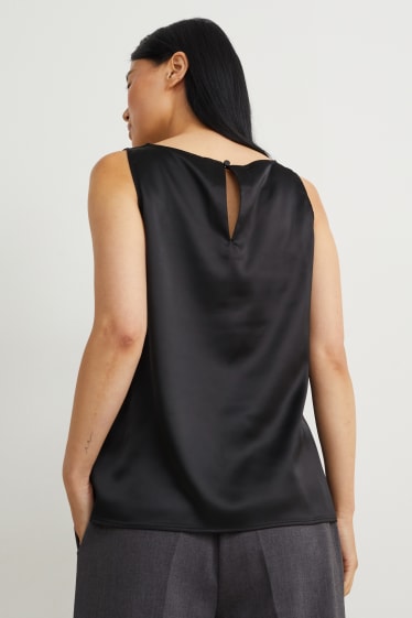 Femmes - Haut en satin - noir