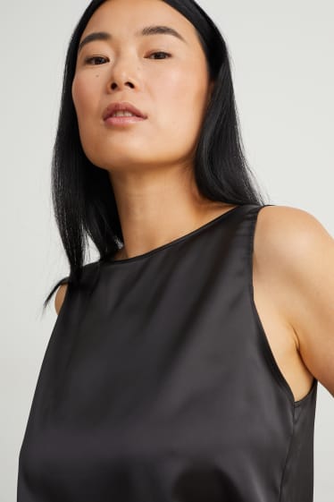 Femmes - Haut en satin - noir