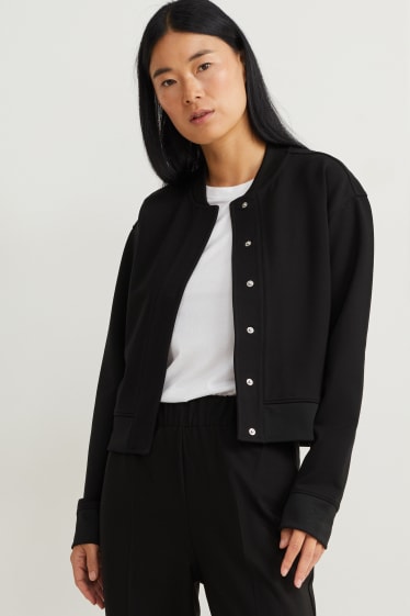 Damen - Sweat-Blouson - schwarz