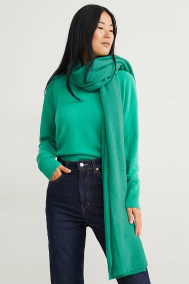Women - Cashmere scarf - green