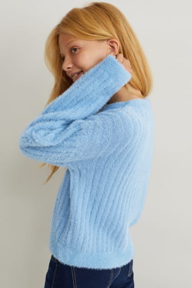 Kinder Mädchen - Pullover - blau