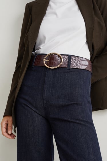 Femmes - Ceinture - synthétique - marron