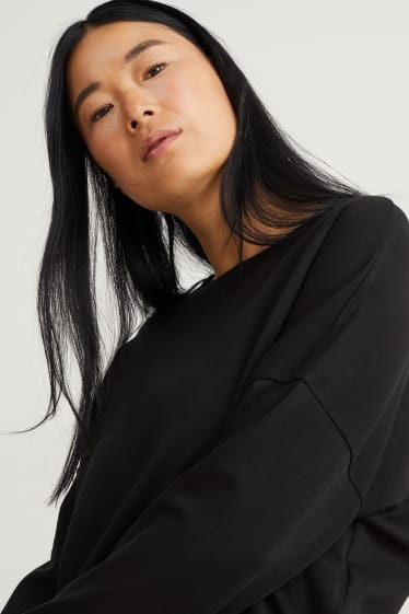 Mujer - Camiseta básica de manga larga - negro