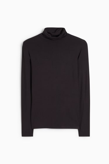 Donna - Maglia dolcevita basic - nero