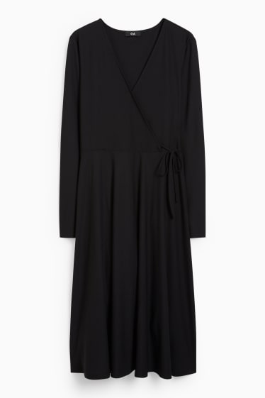 Women - Wrap dress - black