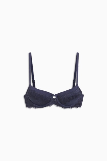 Femmes - Soutien-gorge à armature - DEMI - ampliforme - bleu foncé